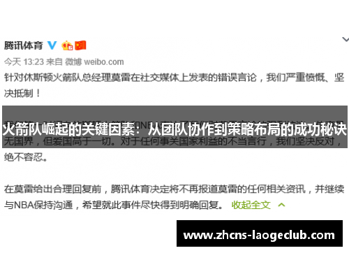 火箭队崛起的关键因素：从团队协作到策略布局的成功秘诀