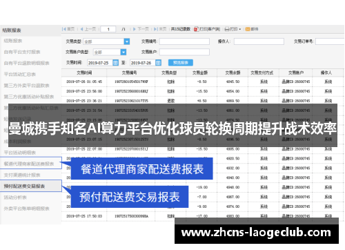 曼城携手知名AI算力平台优化球员轮换周期提升战术效率